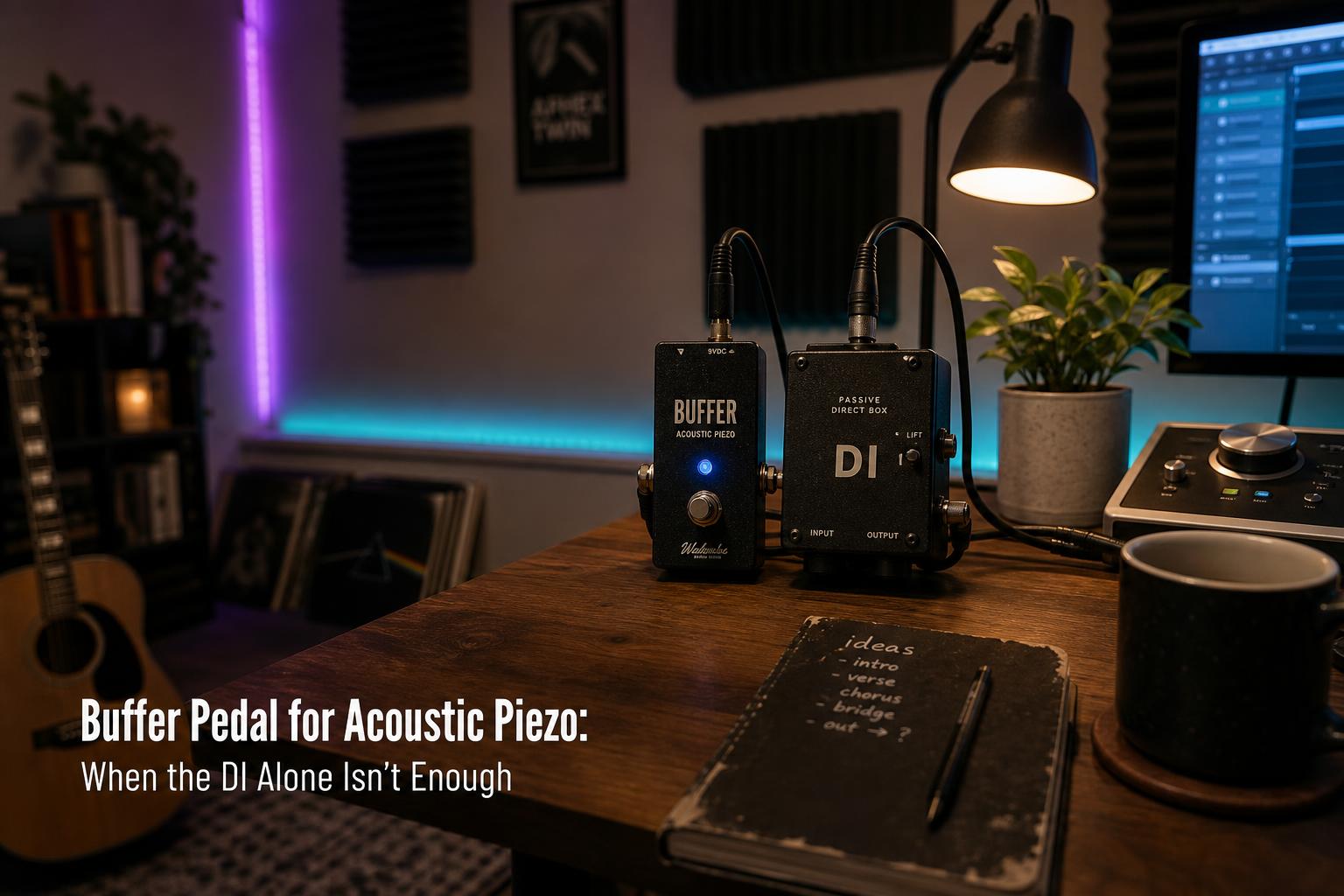 a composition illustrating "Buffer Pedal for Acoustic Piezo: When the DI Alone Isn't Enough"