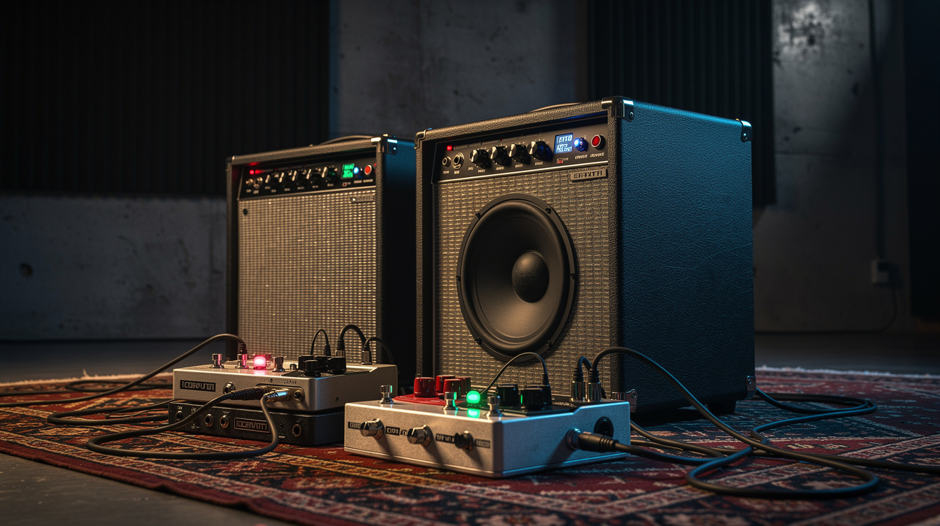 The open rear of a tube combo amp with a removable plywood back panel held up beside it ready to seal the cabinet
