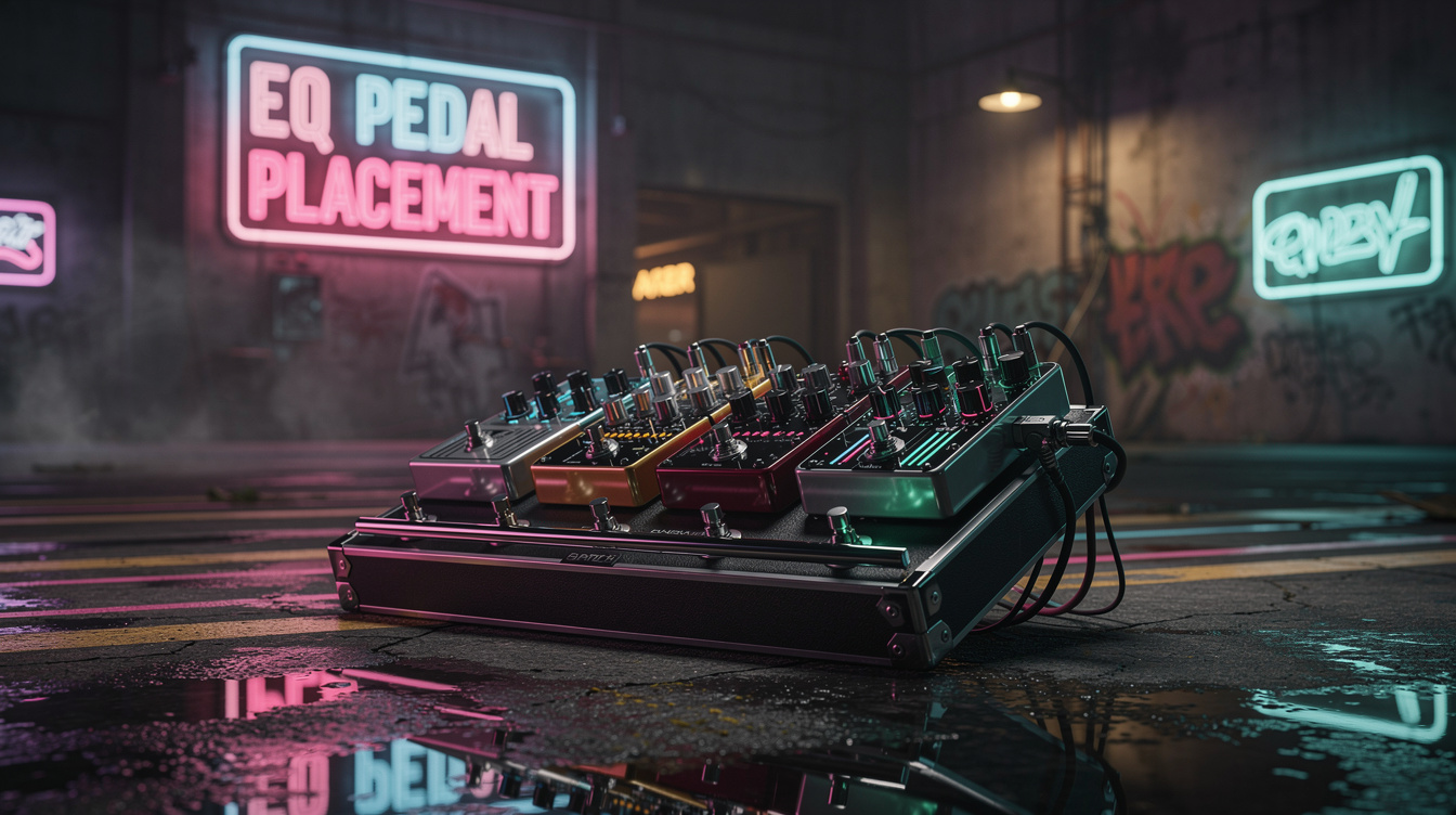 a composition illustrating "EQ Pedal Placement"