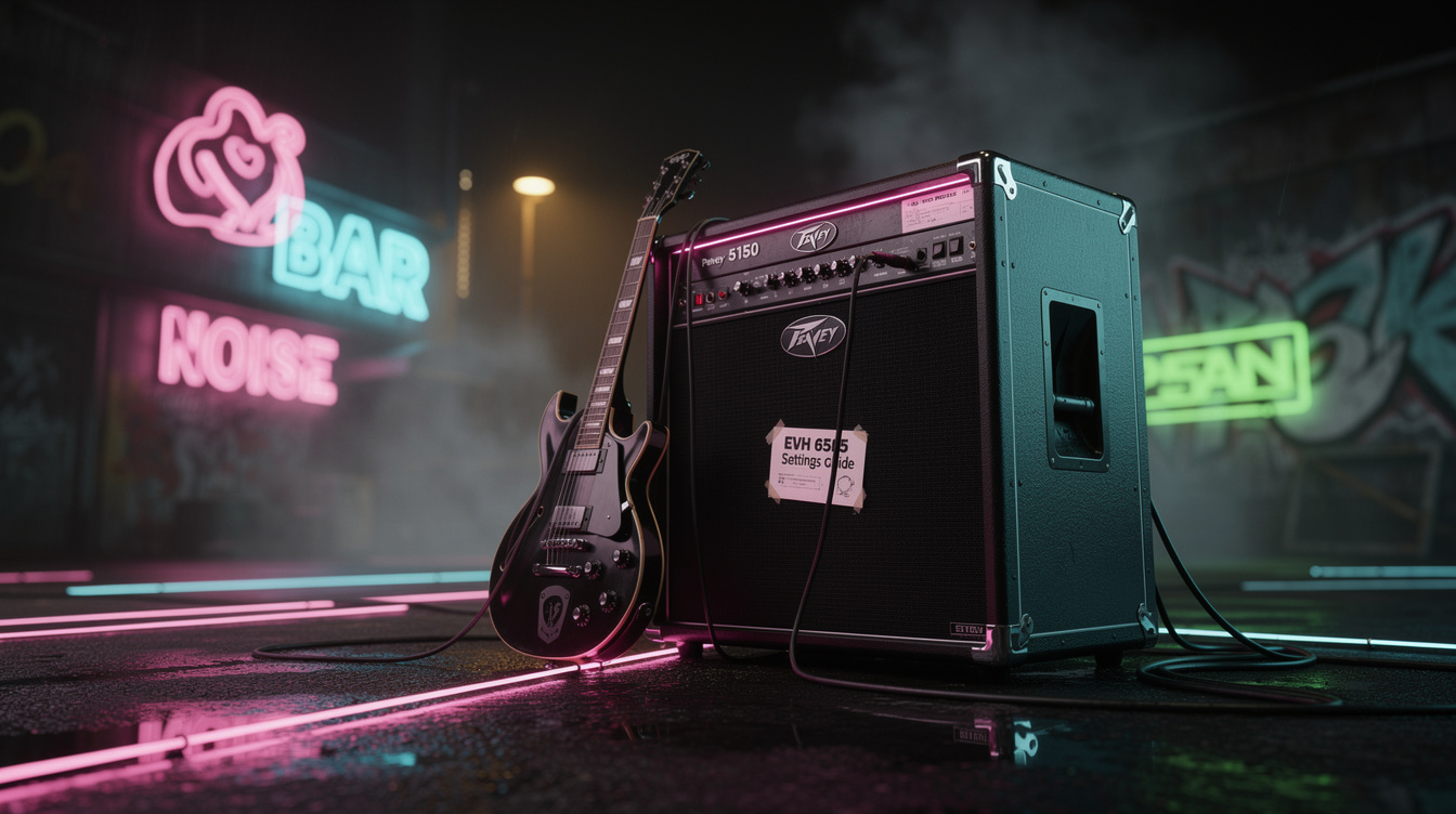 a composition illustrating "Peavey 5150 / EVH 6505 Settings Guide"