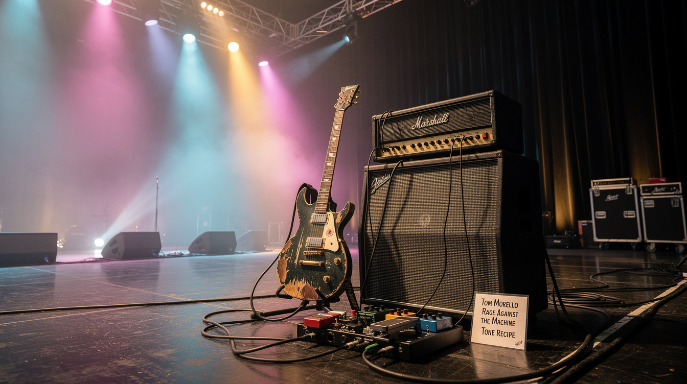a composition illustrating "Tom Morello Rage Against the Machine Tone Recipe"